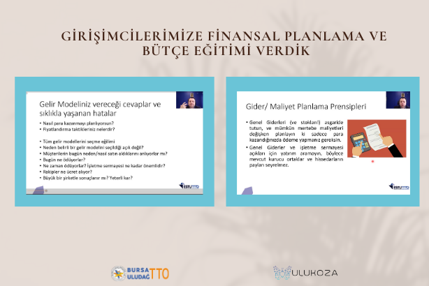 GİRİŞİMCİLER İÇİN FİNANSAL PLANLAMA VE BÜTÇE EĞİTİMİ